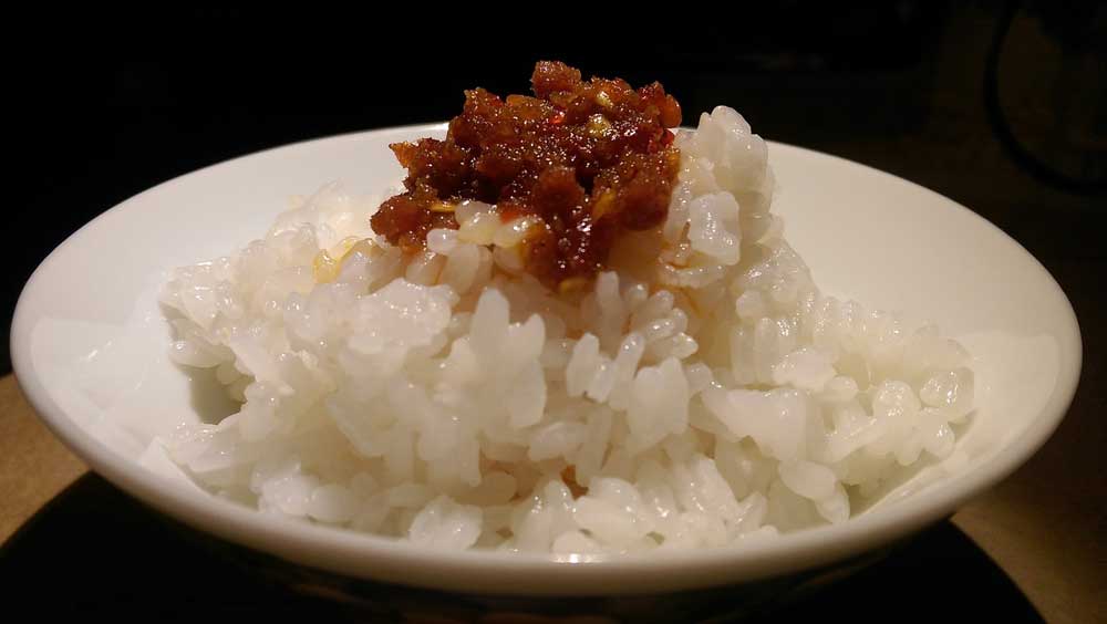 Refeição com arroz
