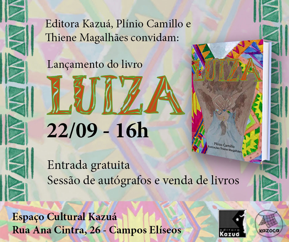 Plínio Camillo lança romance infanto juvenil Luiza