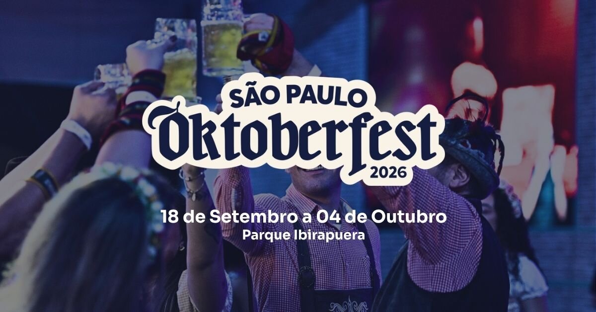 São Paulo Oktoberfest 2026 abre nesta sexta no Ibirapuera: três semanas de chope, bandas alemãs e crianças de graça